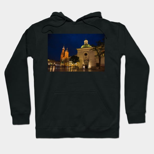 Rynek Glowny at Night Hoodie by jojobob